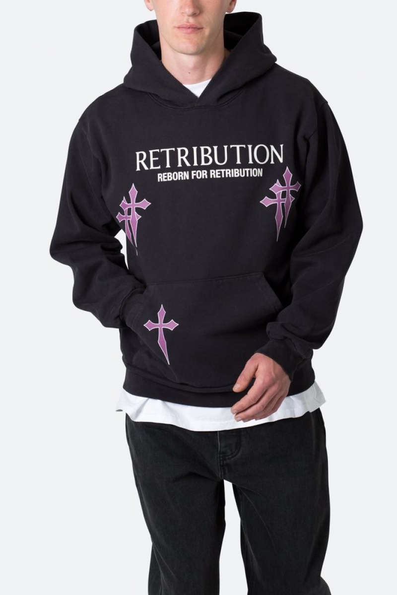 Hoodies Mnml Retribution Hoodie Noir  | ITH-1014374