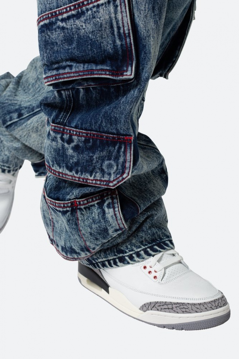 Baggy Denim Mnml Ultra Baggy Skate Cargo Denim Bleu  | IJI-6177078