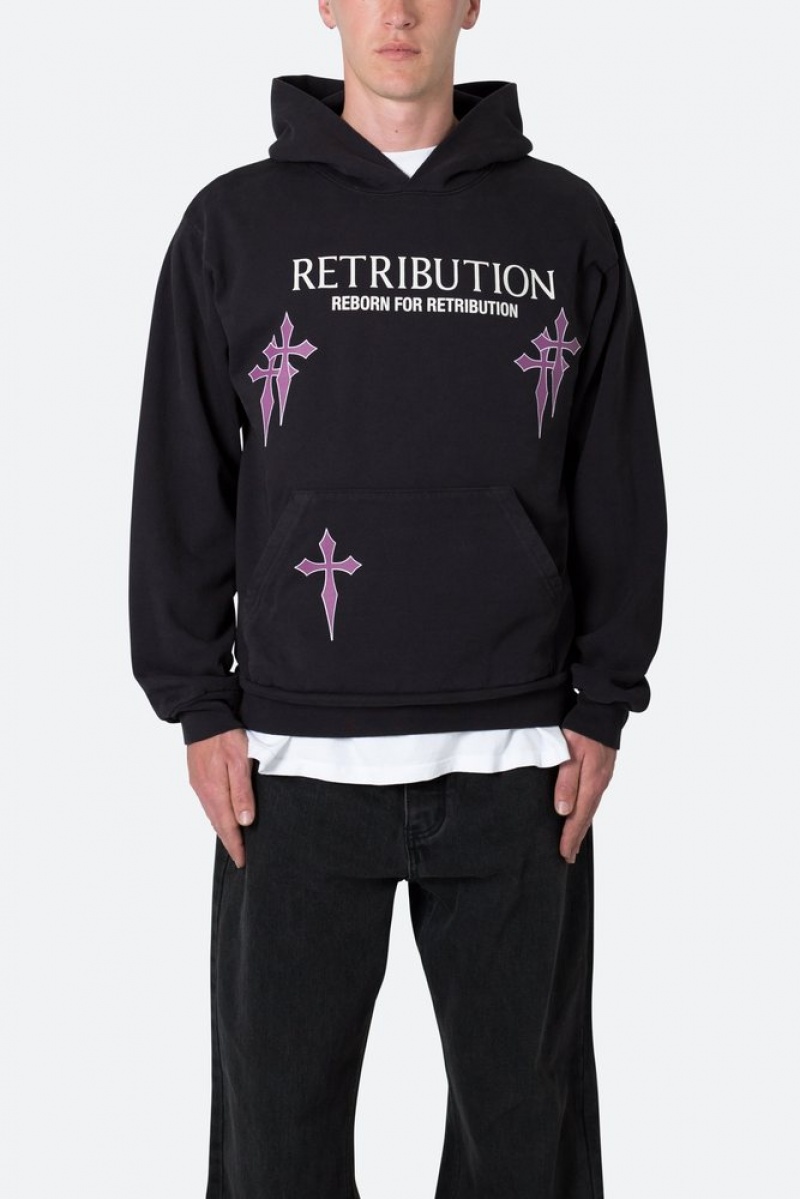 Hoodies Mnml Retribution Hoodie Noir  | ITH-1014374