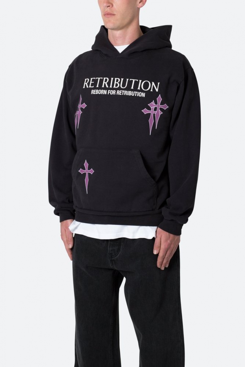 Hoodies Mnml Retribution Hoodie Noir  | ITH-1014374