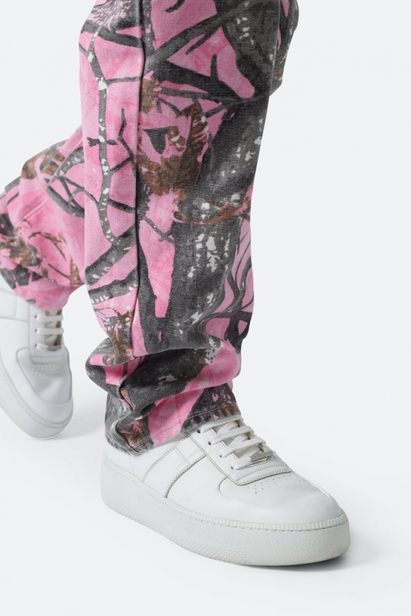 Baggy Denim Mnml V603 Camo Carpenter Pants Rose  | WHC-4971691