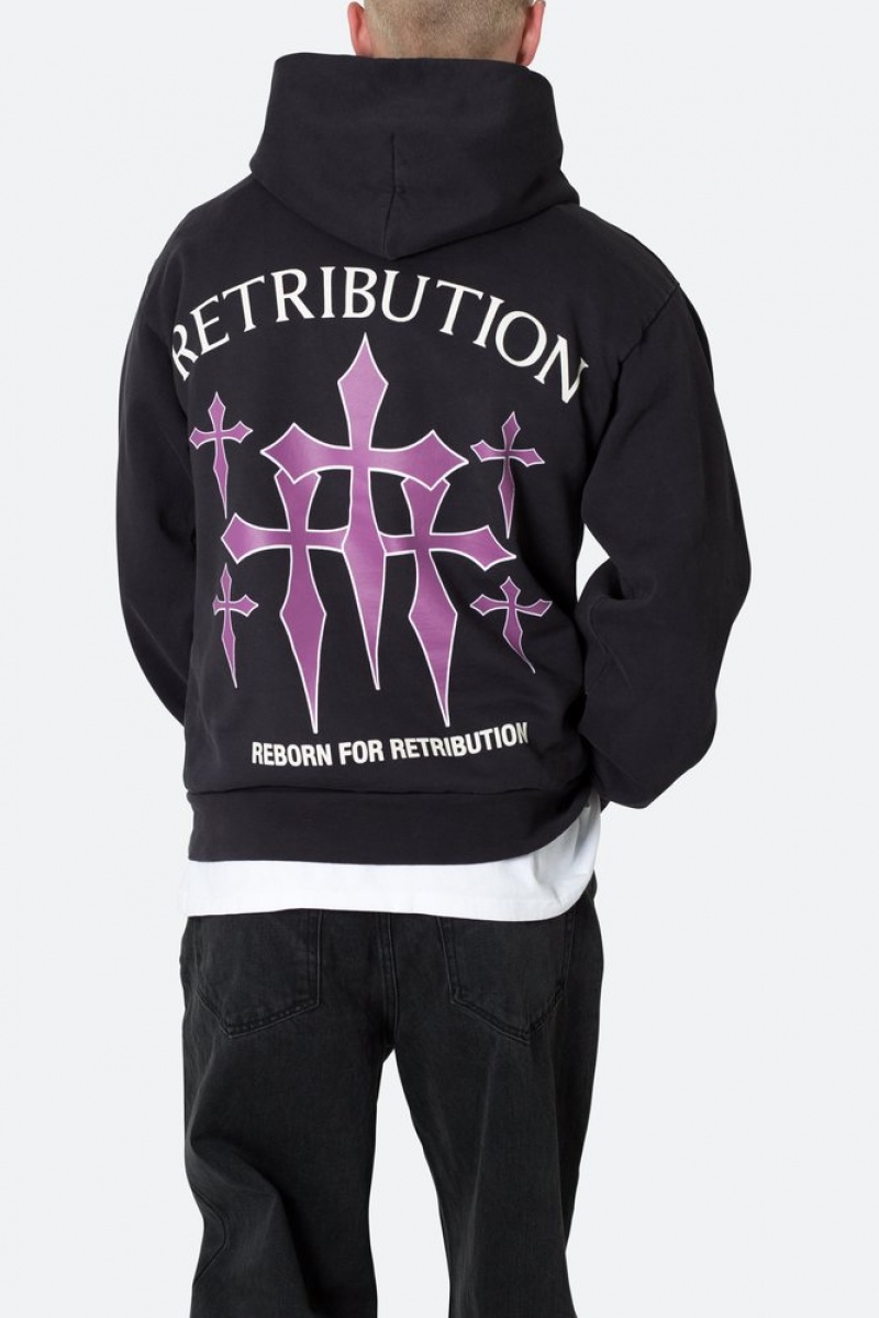 Hoodies Mnml Retribution Hoodie Noir  | ITH-1014374