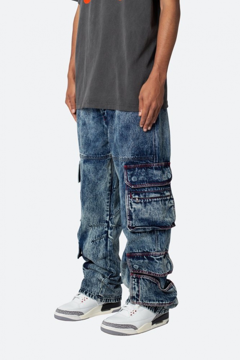 Baggy Denim Mnml Ultra Baggy Skate Cargo Denim Bleu  | IJI-6177078