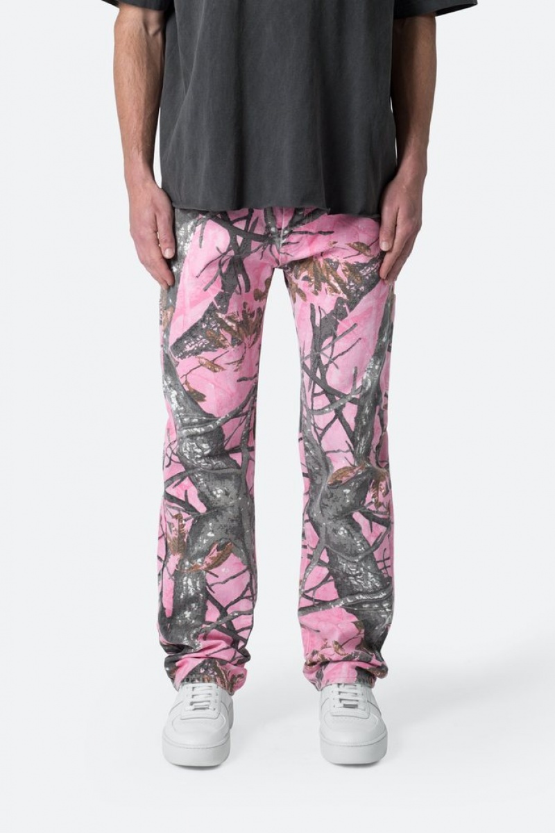 Baggy Denim Mnml V603 Camo Carpenter Pants Rose  | WHC-4971691