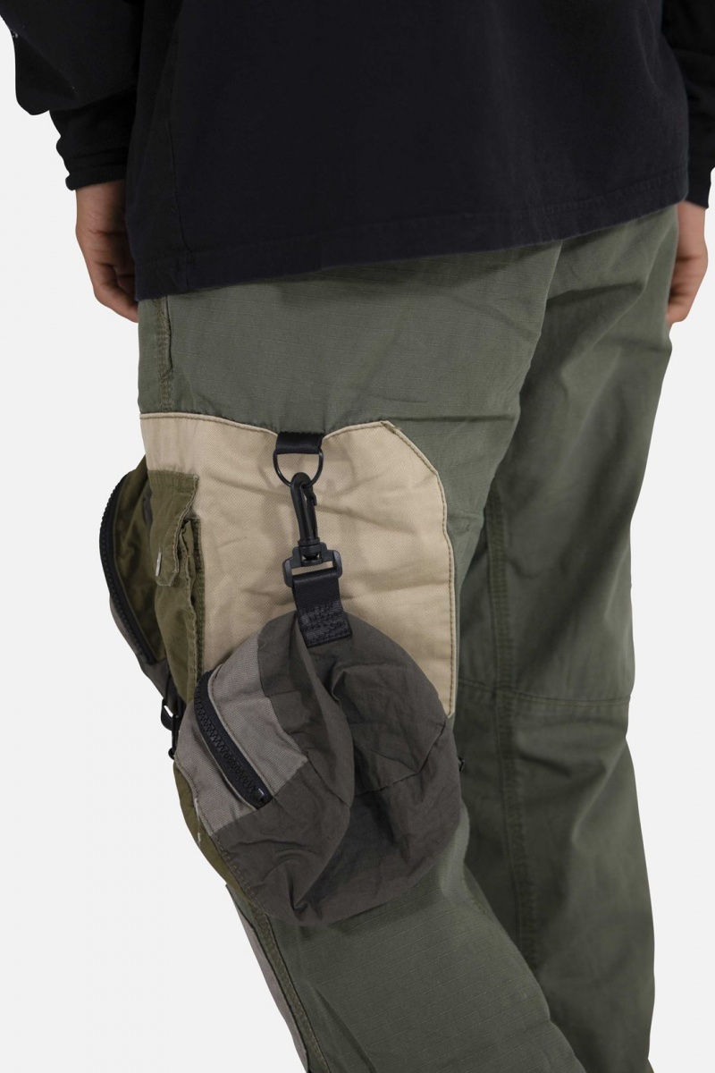 Cargos Mnml Patchwork Cargo Pants Vert Olive Homme | MVU-4518205