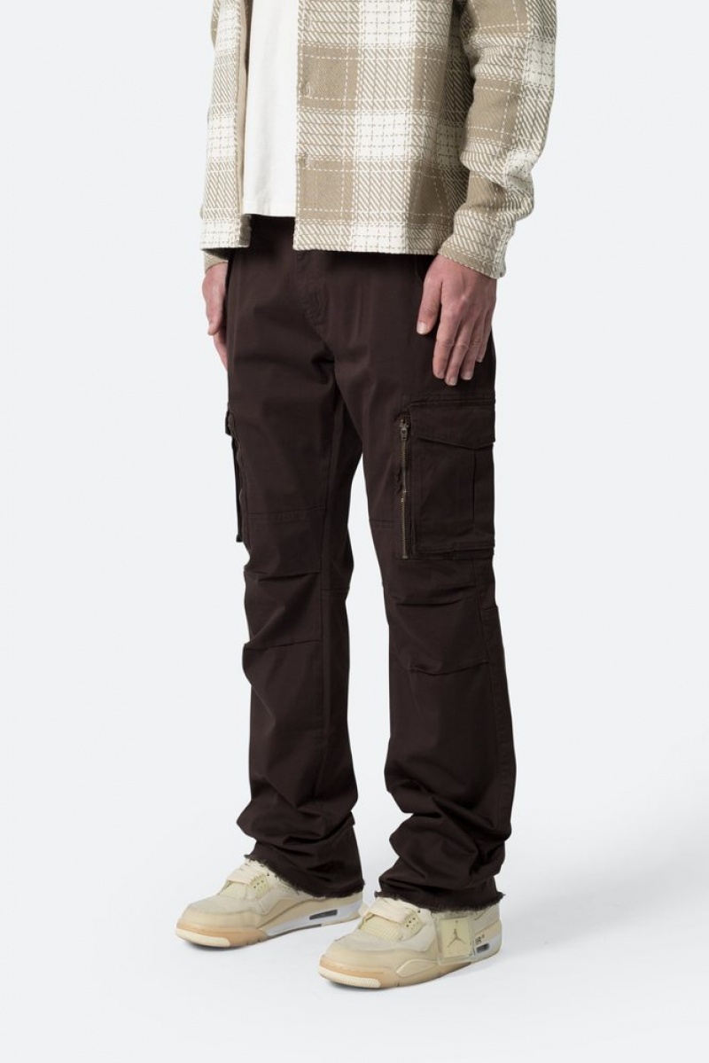 Cargos Mnml Paneled Zippé Cargo Pants Marron  | TWQ-8579692