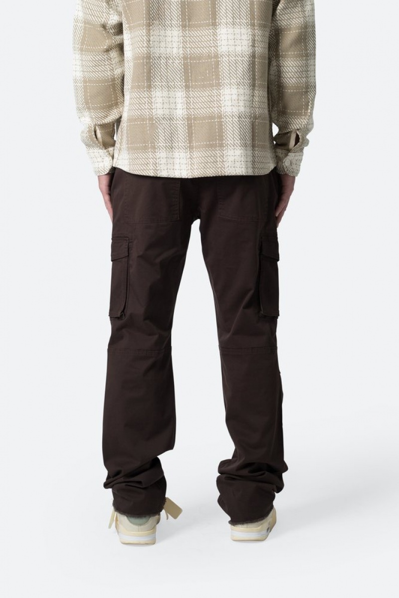 Cargos Mnml Paneled Zippé Cargo Pants Marron  | TWQ-8579692