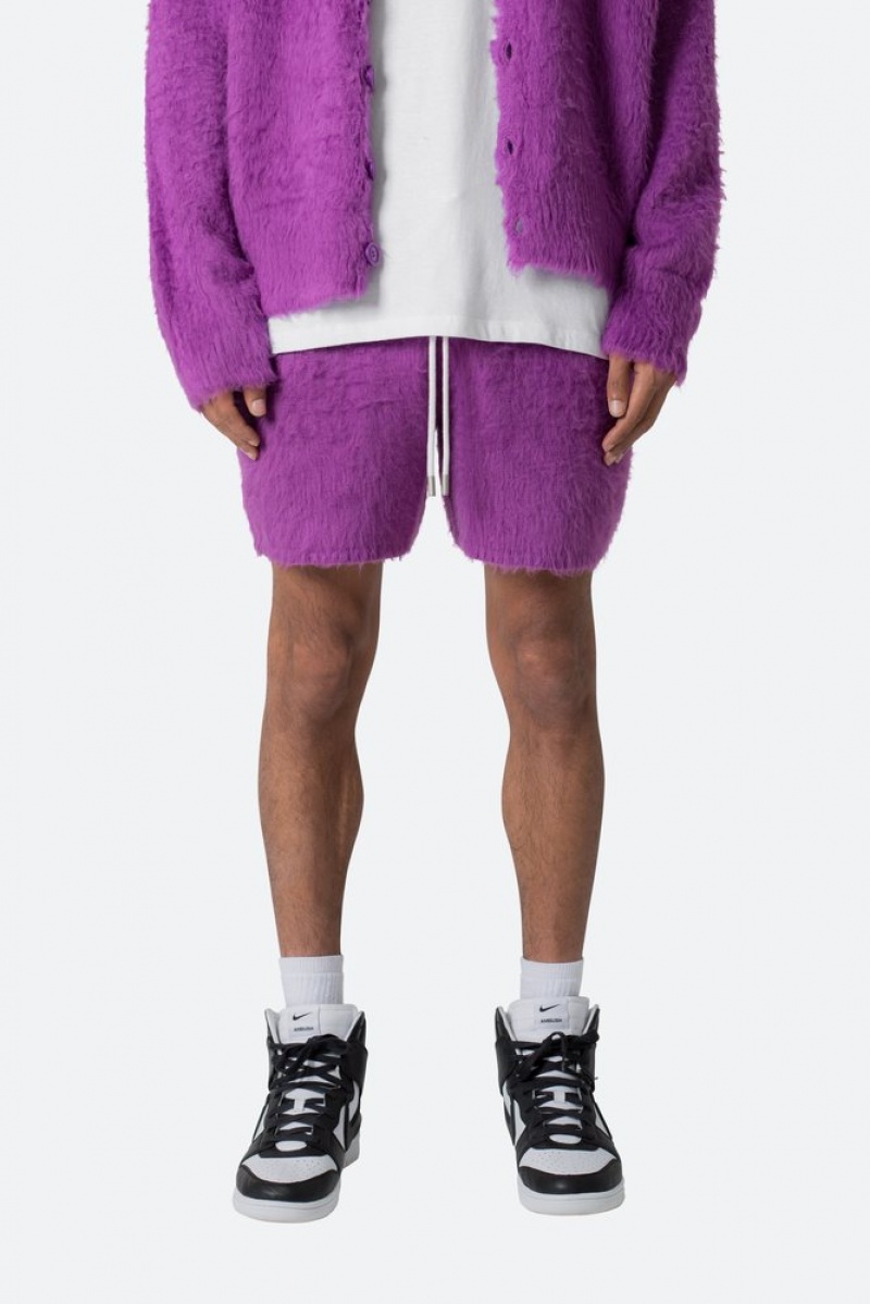 Short Mnml Fuzzy Sweatshorts Violette  | VOJ-8691154