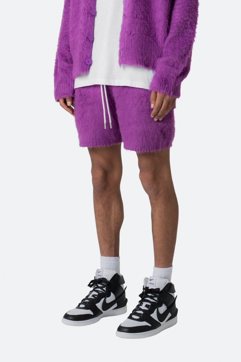 Short Mnml Fuzzy Sweatshorts Violette  | VOJ-8691154