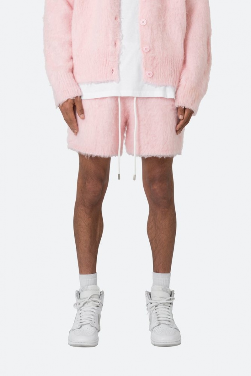 Short Mnml Fuzzy Sweatshorts Rose  | PNL-9594295