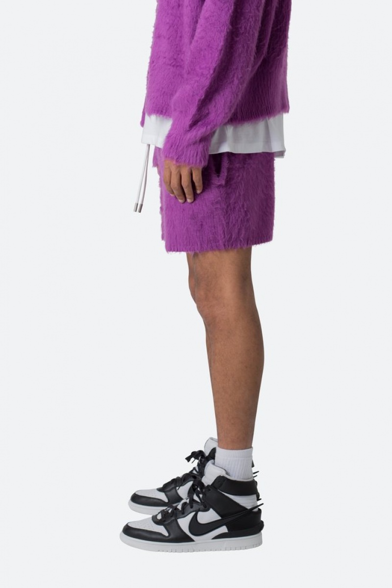 Short Mnml Fuzzy Sweatshorts Violette  | VOJ-8691154