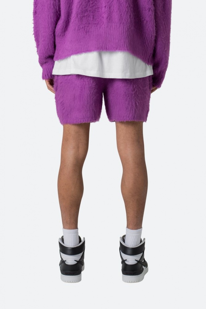 Short Mnml Fuzzy Sweatshorts Violette  | VOJ-8691154