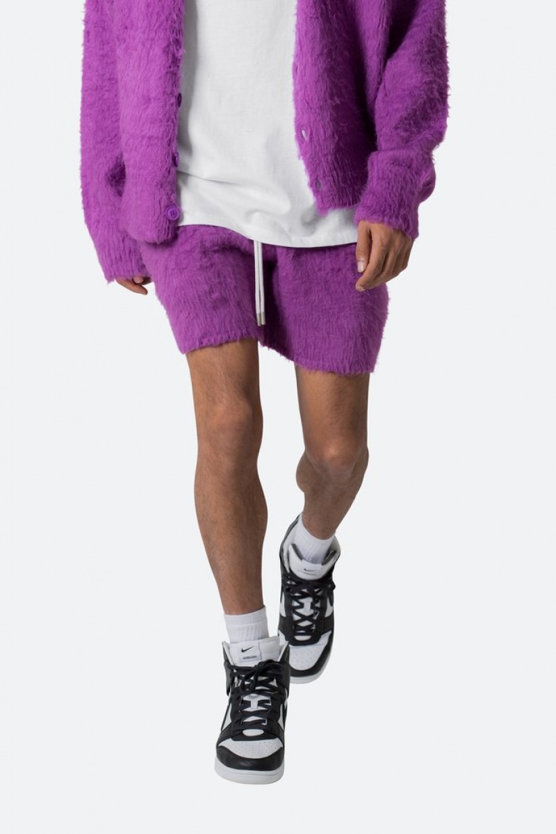 Short Mnml Fuzzy Sweatshorts Violette  | VOJ-8691154