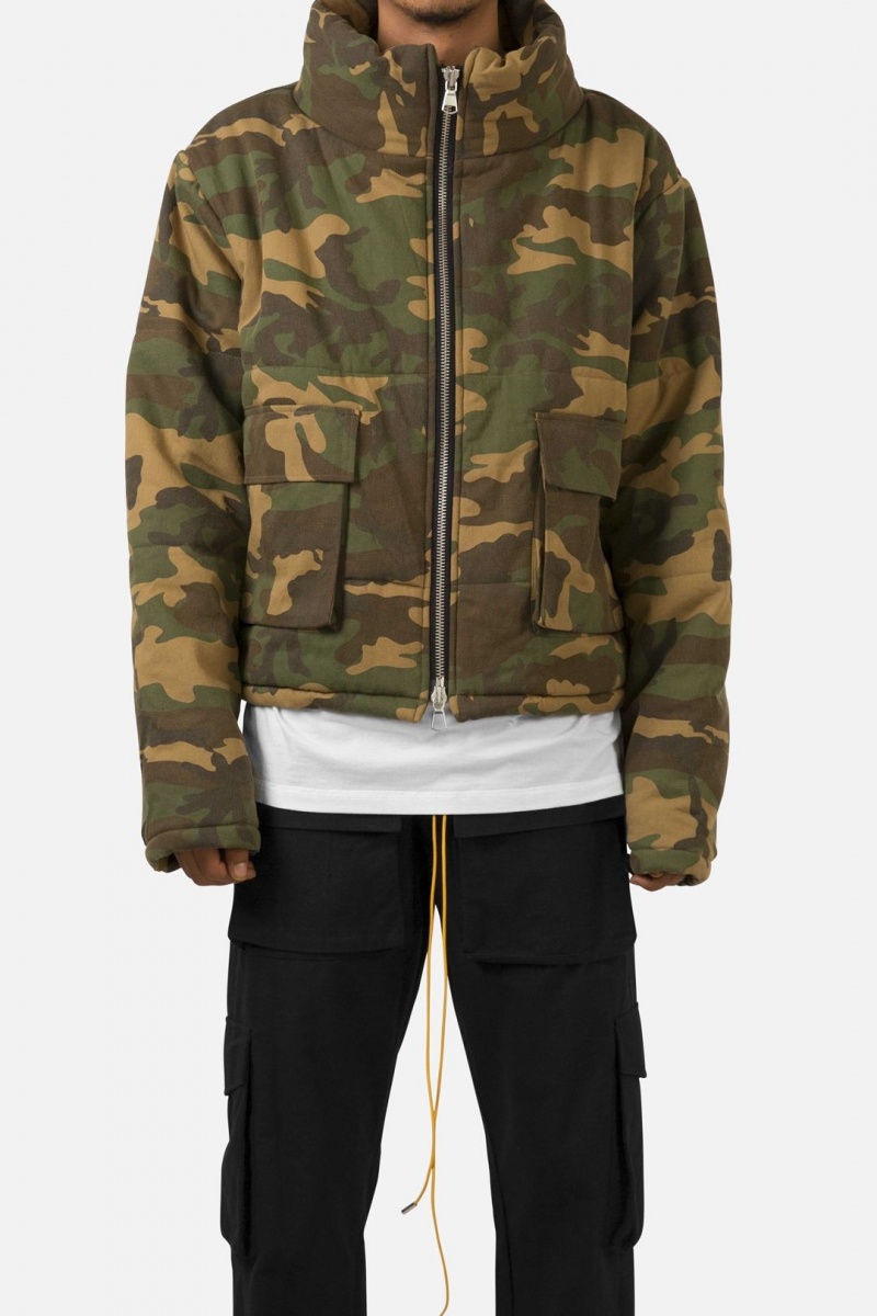 Vestes Mnml Cropped Puffer Jacket Camouflage Homme | ADH-7960143