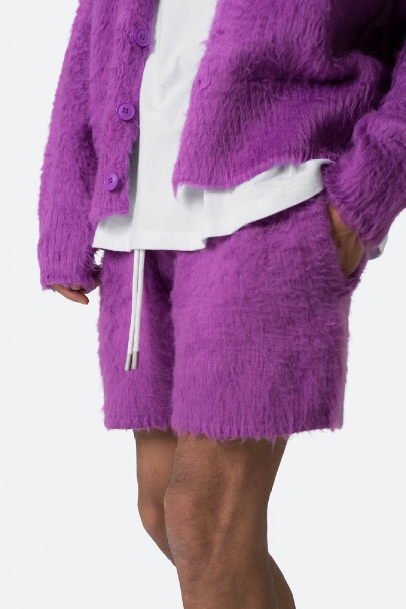 Short Mnml Fuzzy Sweatshorts Violette  | VOJ-8691154