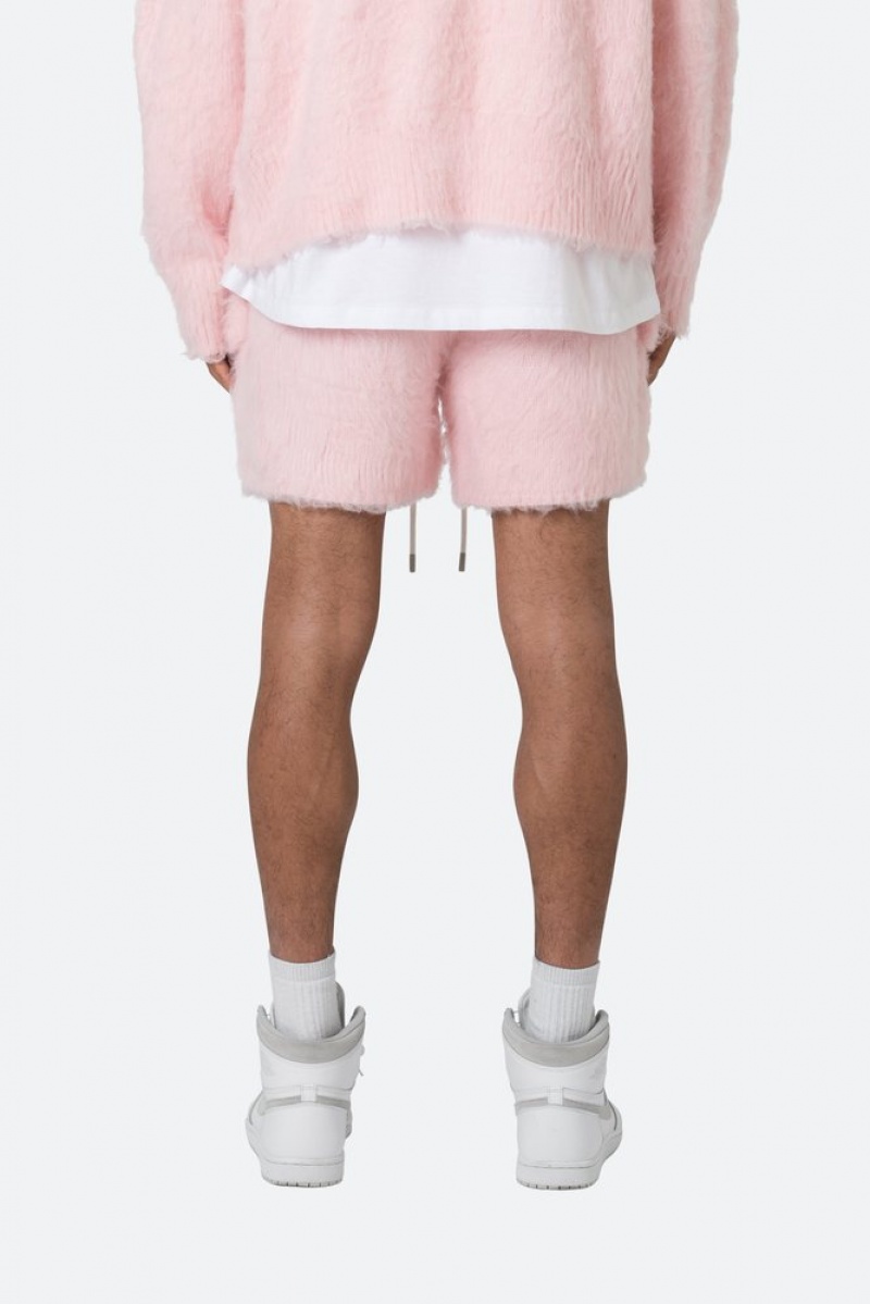 Short Mnml Fuzzy Sweatshorts Rose  | PNL-9594295