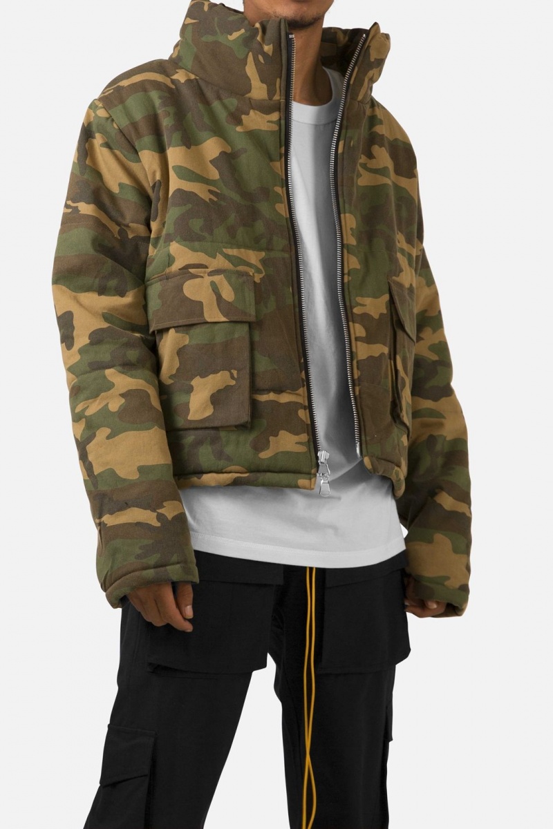 Vestes Mnml Cropped Puffer Jacket Camouflage Homme | ADH-7960143