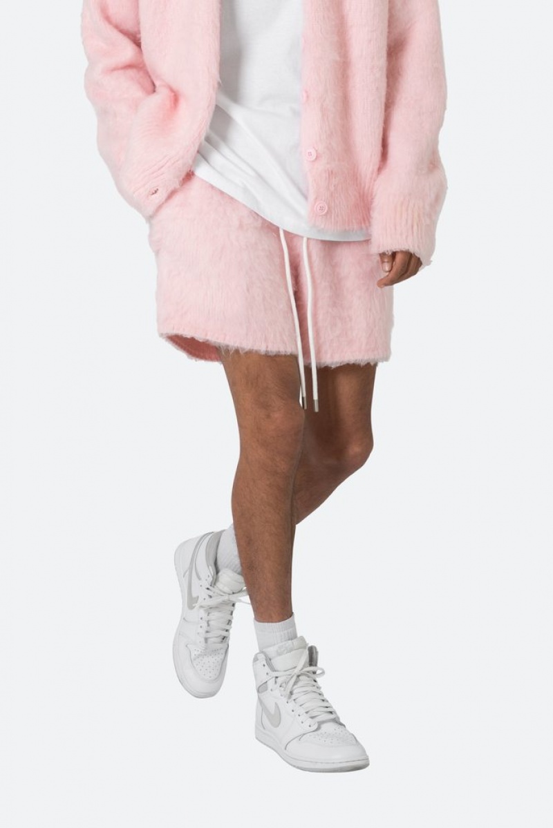 Short Mnml Fuzzy Sweatshorts Rose  | PNL-9594295