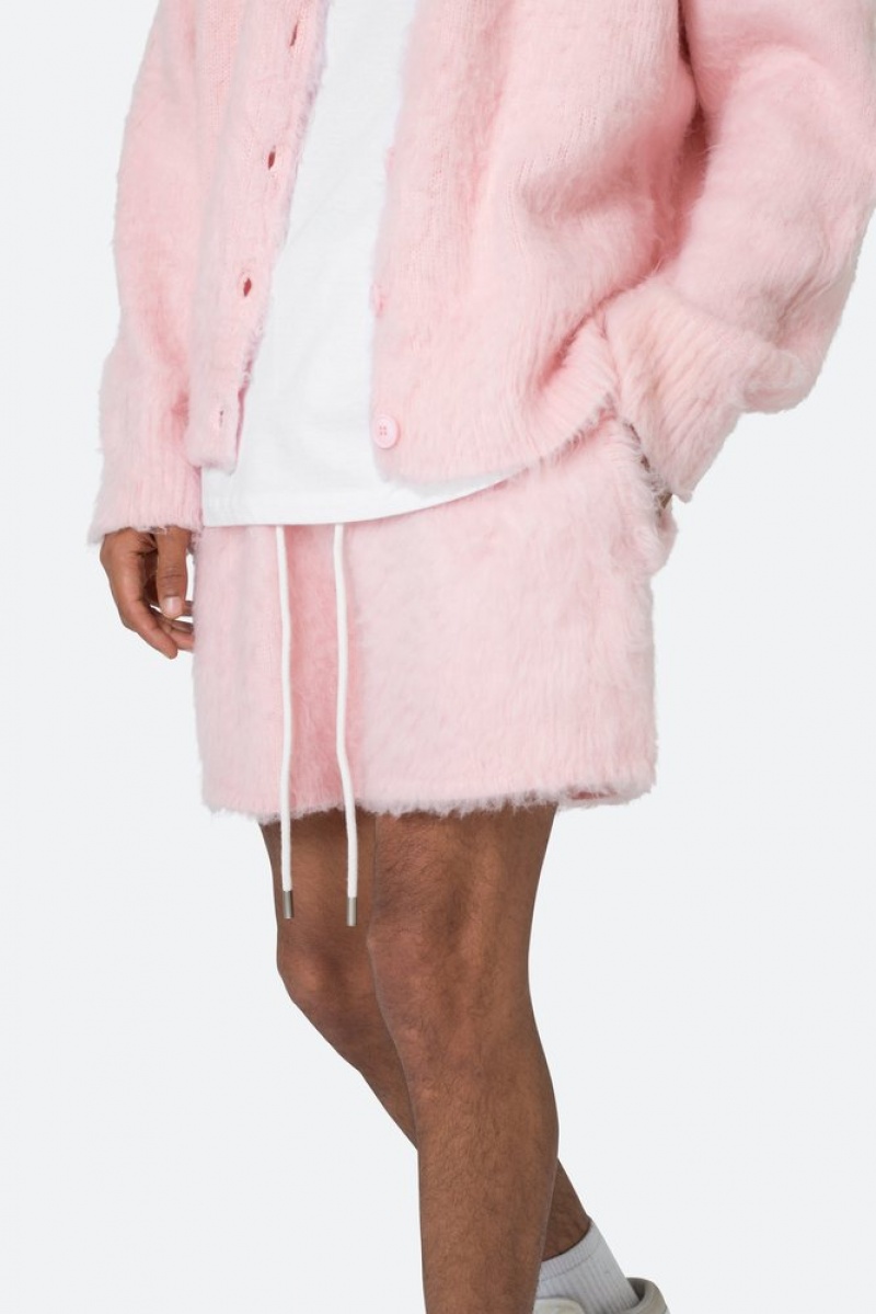 Short Mnml Fuzzy Sweatshorts Rose  | PNL-9594295