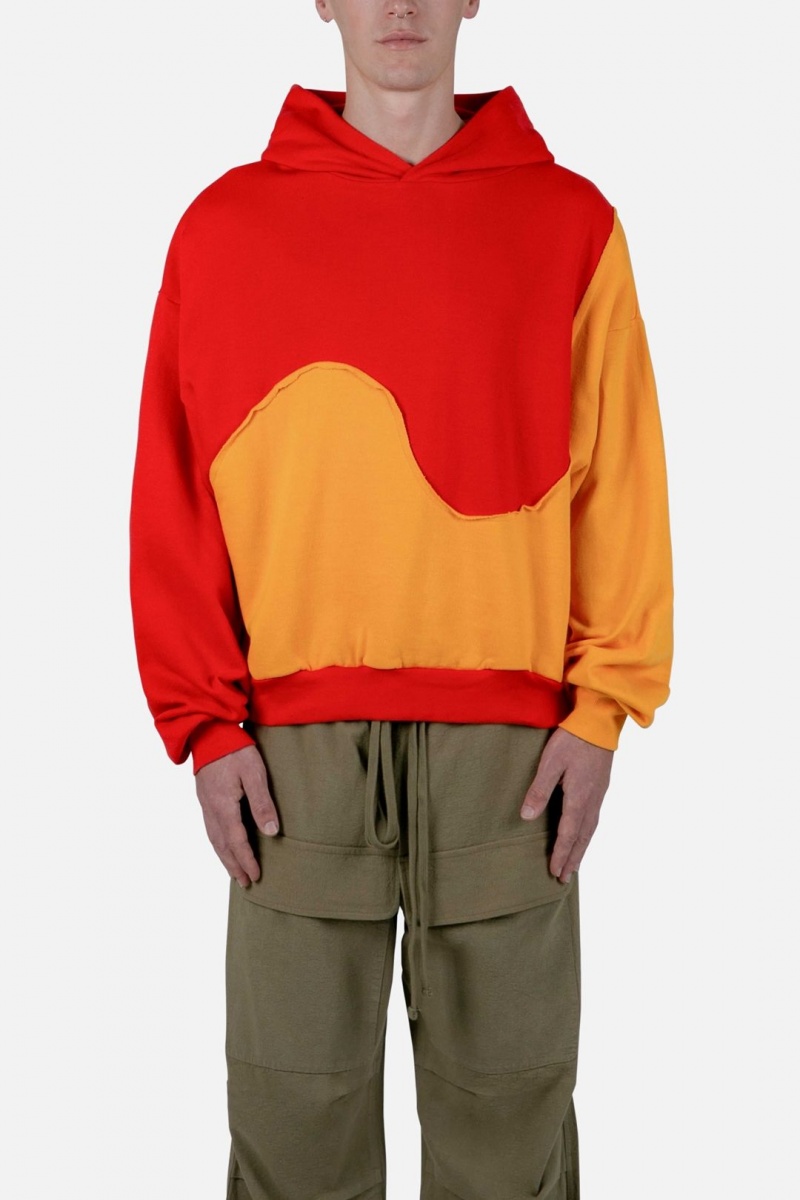 Sweats Mnml Whirlwind Hoodie Red/Yellow Homme | FKG-4705926