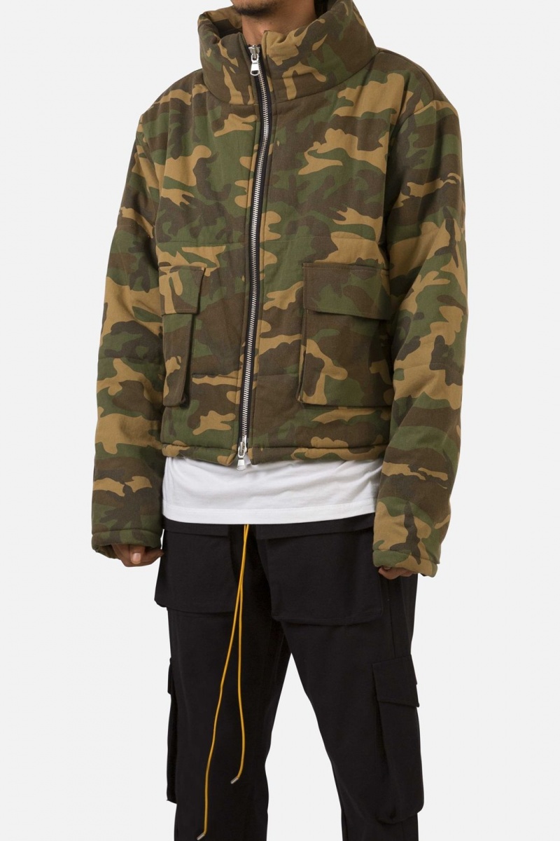 Vestes Mnml Cropped Puffer Jacket Camouflage Homme | ADH-7960143