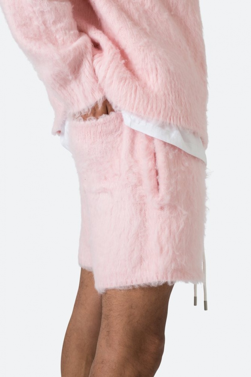 Short Mnml Fuzzy Sweatshorts Rose  | PNL-9594295