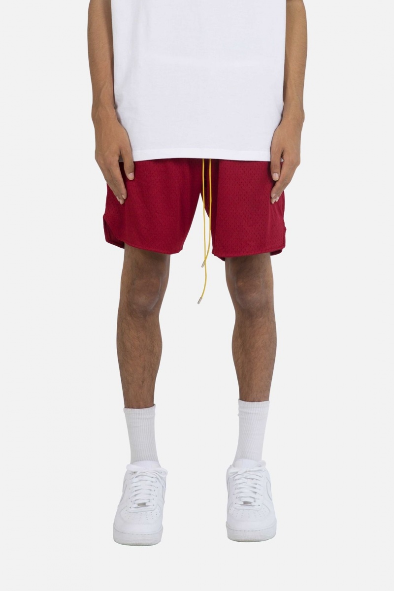 Short Mnml Basic Mesh Shorts Rouge Homme | QWU-5357658