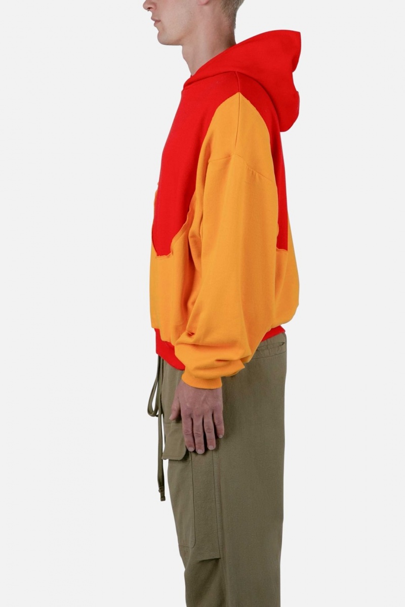 Sweats Mnml Whirlwind Hoodie Red/Yellow Homme | FKG-4705926