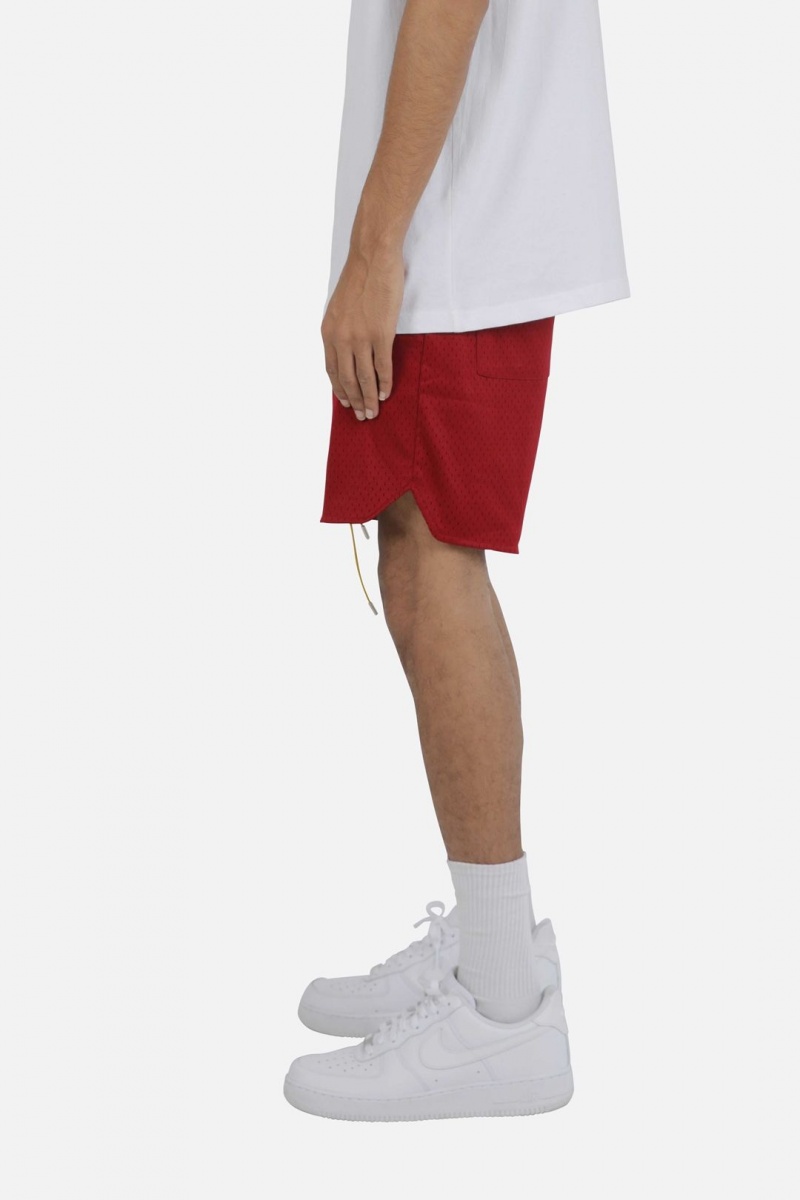 Short Mnml Basic Mesh Shorts Rouge Homme | QWU-5357658