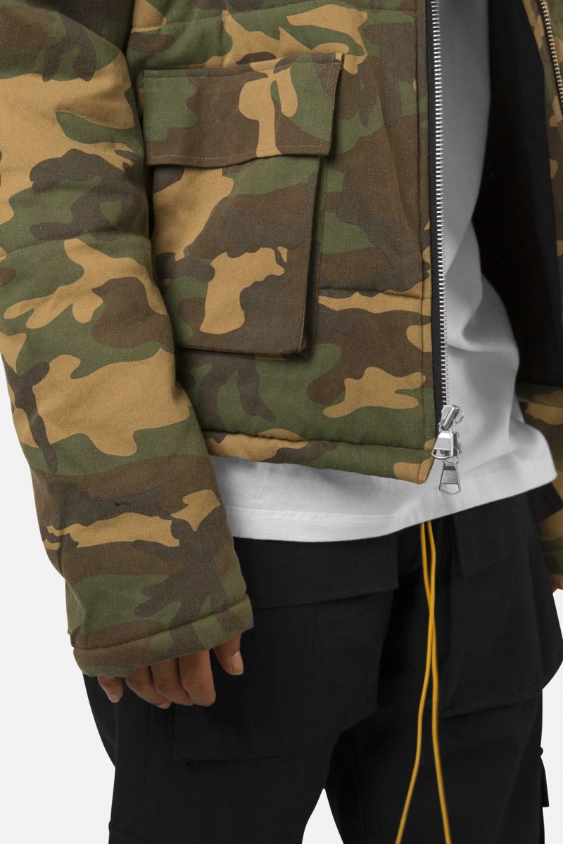 Vestes Mnml Cropped Puffer Jacket Camouflage Homme | ADH-7960143