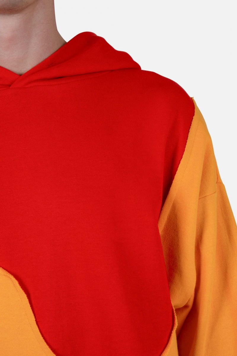 Sweats Mnml Whirlwind Hoodie Red/Yellow Homme | FKG-4705926