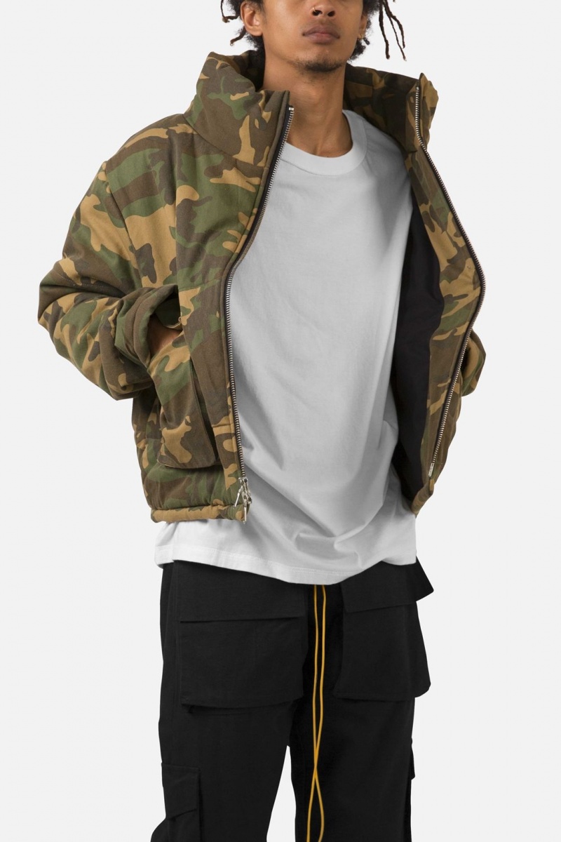 Vestes Mnml Cropped Puffer Jacket Camouflage Homme | ADH-7960143