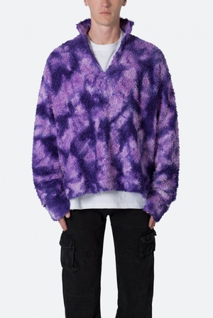 Sweats Mnml Tie Dye Sherpa Pullover Violette  | SVP-1897140