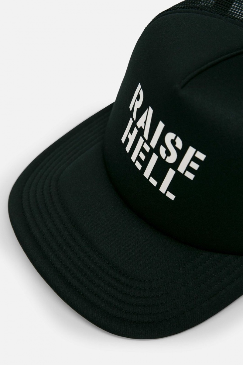 Chapeaux Mnml Raise Hell Trucker Cap Noir  | HNT-2625564