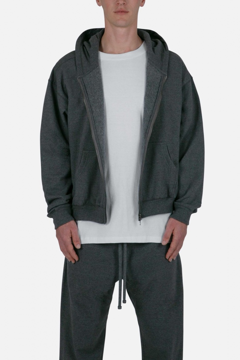 Sweats Mnml Basic Zip Up Hoodie Noir  | TGG-7108200