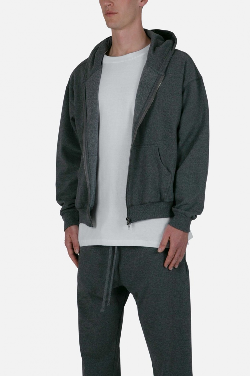 Sweats Mnml Basic Zip Up Hoodie Noir  | TGG-7108200