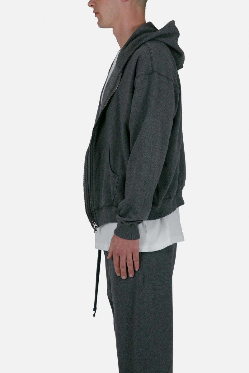 Sweats Mnml Basic Zip Up Hoodie Noir  | TGG-7108200