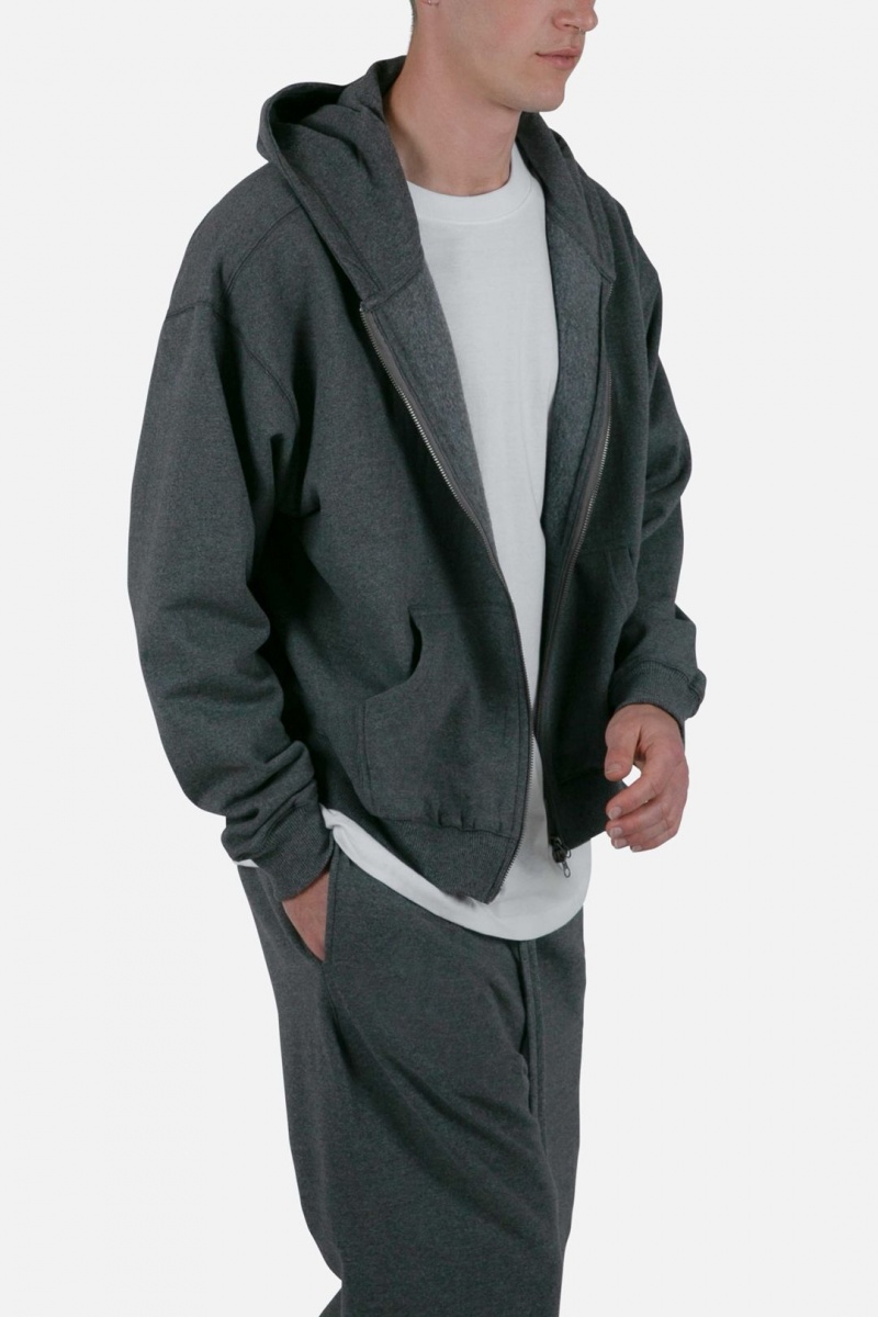 Sweats Mnml Basic Zip Up Hoodie Noir  | TGG-7108200