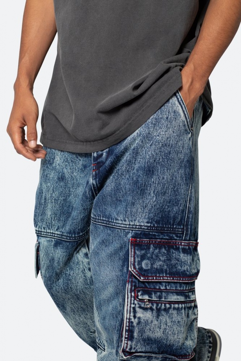 Baggy Denim Mnml Ultra Baggy Skate Cargo Denim Bleu  | IJI-6177078