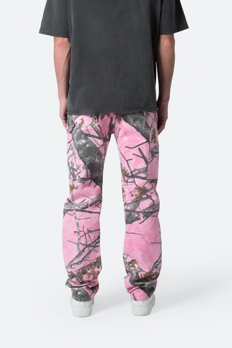 Baggy Denim Mnml V603 Camo Carpenter Pants Rose  | WHC-4971691