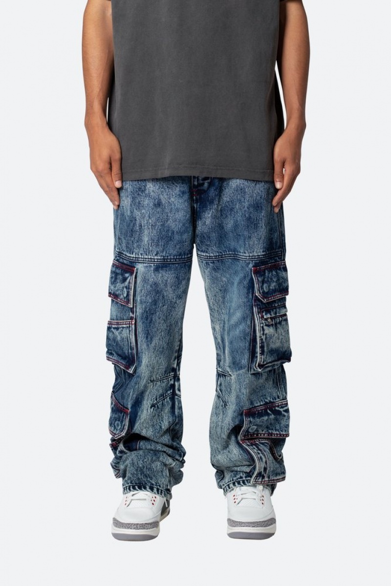 Baggy Denim Mnml Ultra Baggy Skate Cargo Denim Bleu  | IJI-6177078