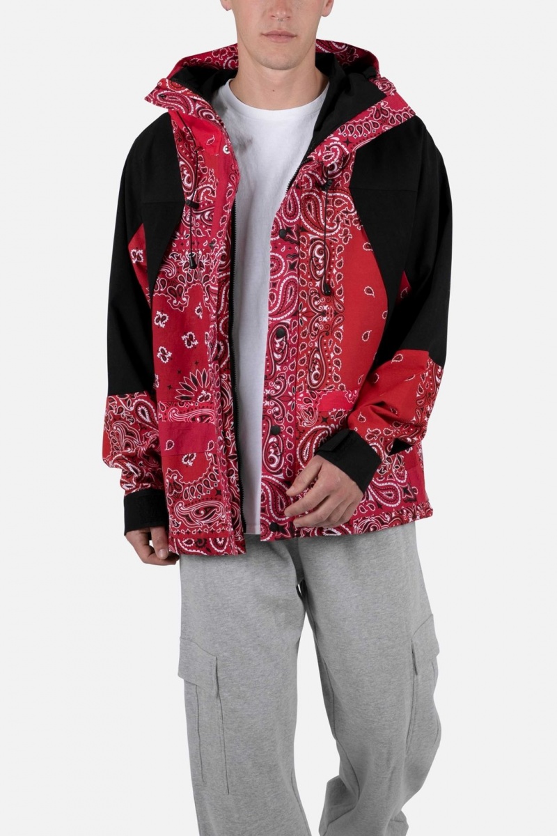 Vestes Mnml Encapuchonné Bandana Jacket Rouge  | LRJ-6236506