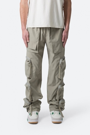 Cargos Mnml Multi Pocket Drawcord Pants Vert Olive  | BQV-7079562