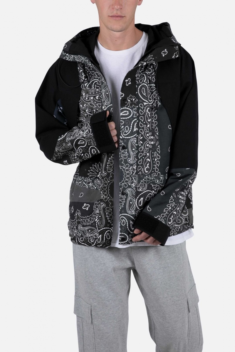 Vestes Mnml Encapuchonné Bandana Jacket Noir  | URS-2529589