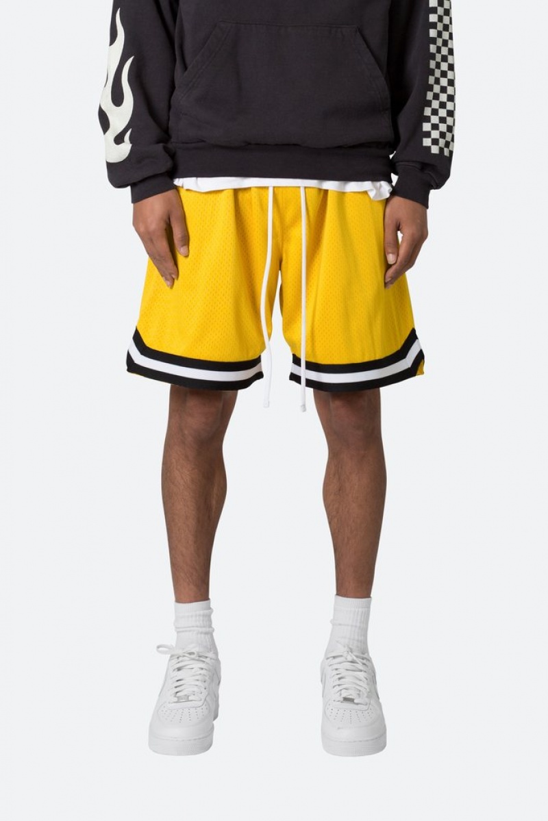 Short Mnml Basic Basketball Shorts Jaune Homme | VTC-0309063