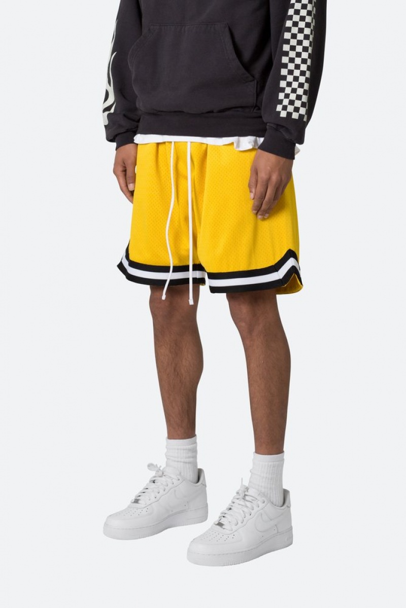 Short Mnml Basic Basketball Shorts Jaune Homme | VTC-0309063