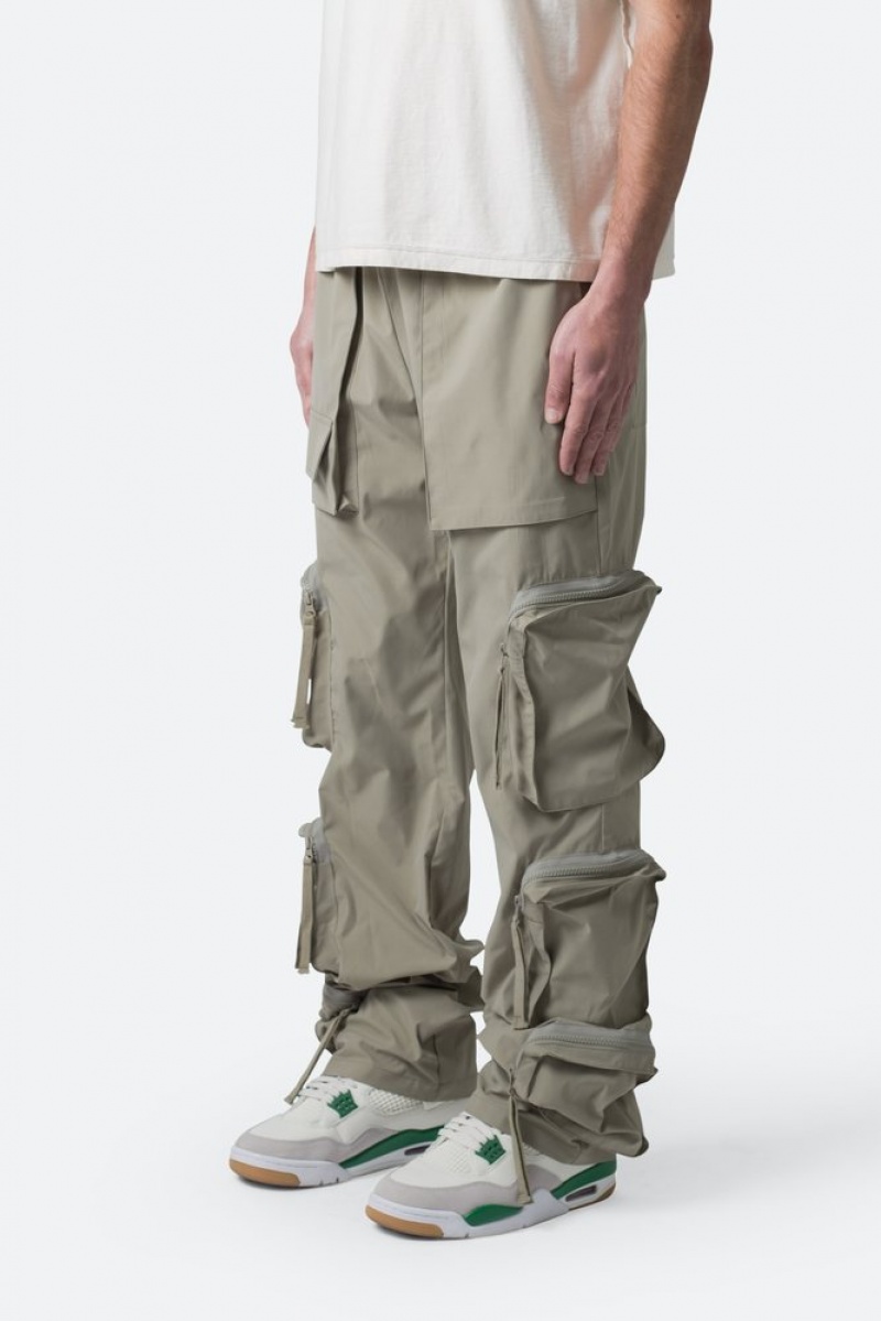 Cargos Mnml Multi Pocket Drawcord Pants Vert Olive  | BQV-7079562