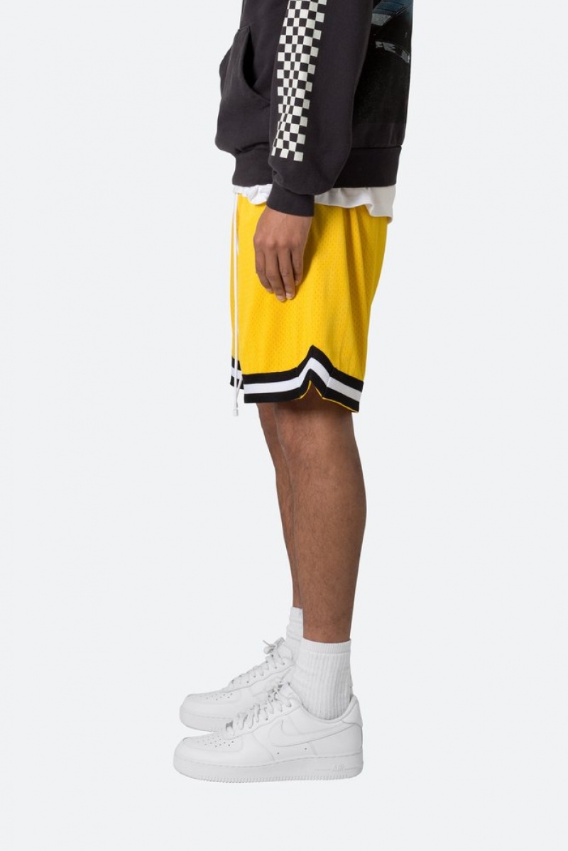 Short Mnml Basic Basketball Shorts Jaune Homme | VTC-0309063