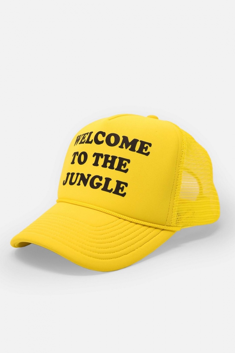 Chapeaux Mnml Jungle Trucker Cap Jaune Homme | VAQ-3019516