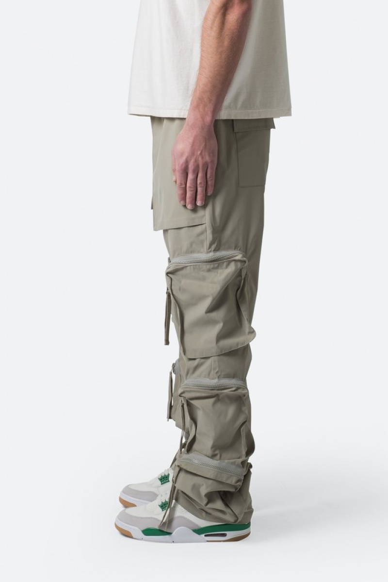 Cargos Mnml Multi Pocket Drawcord Pants Vert Olive  | BQV-7079562